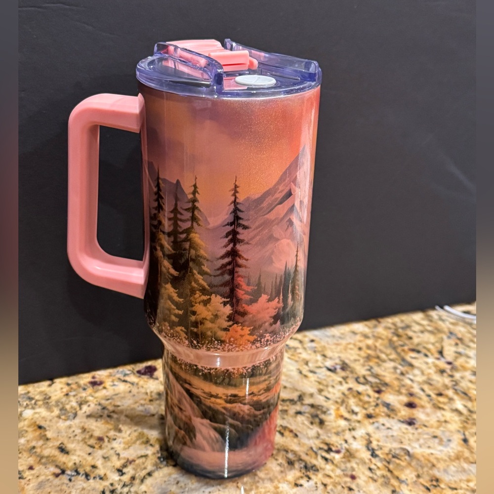 Stainless Steel 36 oz Tumbler with Lid hot/cold natural theme - Picture 2 of 7